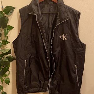 Vintage CK Black Nylon Vest Bebe Wristlet